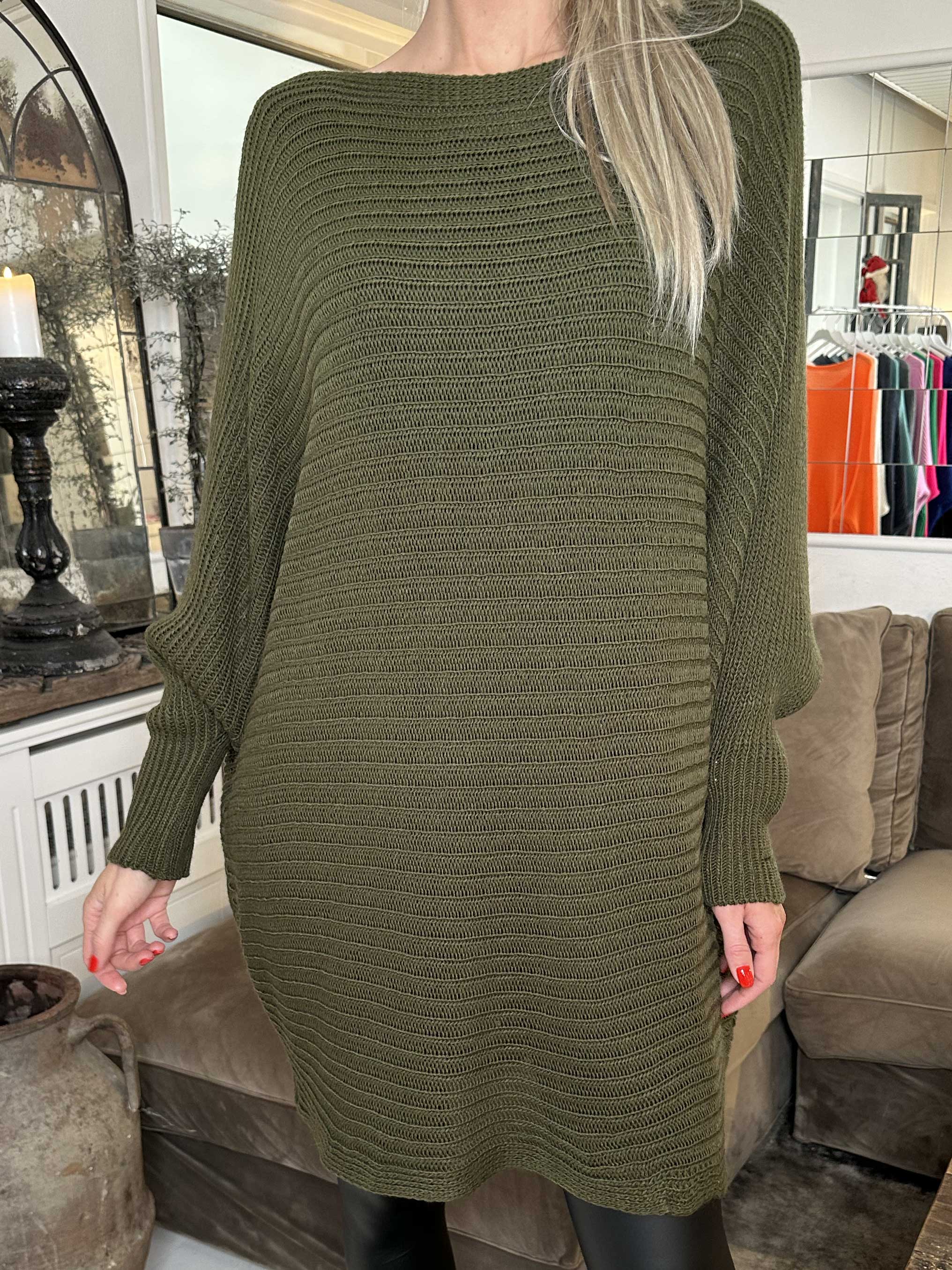 Gabbi - Oversized strik med flagermusærmer